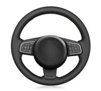 ZJWHDSKF Coprivolante per Auto in Vera Pelle Nera Morbida per Jaguar E-Pace 2017-2019 F-Pace 2016-2017 XE 2015-2017 XF 2016 201