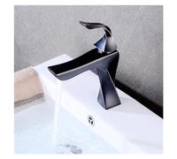 ZJXANMZ Rubinetto da Cucina Nero con Doppia Maniglia, Miscelatore Caldo/Freddo, Moderno Rubinetto per lavabo da Bagno, Finitura cromata Resistente, Elegante Rubinetto per Uso Dom