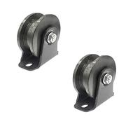 ZJXANMZ Ruote girevoli in Ferro con Canale a H per impieghi gravosi con Doppi Cuscinetti - Pulegge direzionali per cancelli scorrevoli, macchinari industriali e Applicazioni per