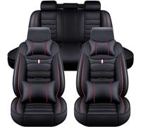 zjxhnb Auto Set Coprisedili per Fiat Panda 3 Series (Type 169) 2003-2025, Protezioni Sedili Antiscivolo Impermeabile Traspirante Protezione Seduta Accessori Interno,A/Black Red-Luxurious