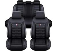 zjxhnb Auto Set Coprisedili per Fiat Panda 3 Series (Type 169) 2003-2025, Protezioni Sedili Antiscivolo Impermeabile Traspirante Protezione Seduta Accessori Interno,A/Black-Standard