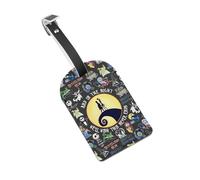 ZJXHPO Etichette per bagagli di Halloween per valigie Horror Night Travel Bag Etichette per feste di Halloween Regalo Spooky Stagione Etichette per valigie, Mai Fine Lt