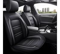 zjxmnb Anteriori Posteriori Coprisedili Auto per Toyota bZ4X EA10 2022-2025, Pelle Traspirante Impermeabile Resistenti Facili Installare Pulire,A/Blackwhite