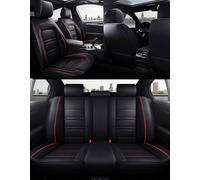 zjxmnb Anteriori Posteriori Coprisedili Auto per Toyota RAV4 XA40 2012-2018, Pelle Traspirante Impermeabile Resistenti Facili Installare Pulire,A/Black