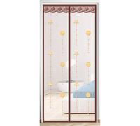 ZJXSNEH Tenda Morbida Magnetica Ricamata Criptata A Scacchi Muta Anti-Zanzara Stella 85X220CM