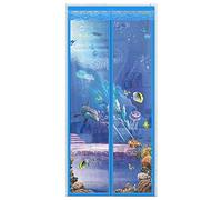 ZJXSNEH Tenda Per Porta Con Colla Magica Estiva Tenda Per Zanzariera Per Zanzariera Tenda Per Porta Magnetica Per Zanzara Il Mondo Sottomarino 110X210CM