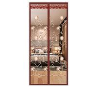 ZJXSNEH Tende Divisorie in Tessuto Zanzariere Decorative per Camera Da Letto, Porte Della Cucina, Casa Del Soggiorno - Coneflower Marrone 90X220CM