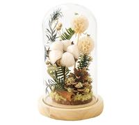 ZJYIGOWL Bouquet di Rose in Campana di Vetro per Decorazione Composizione di Rose Eterne per Il Compleanno della Mamma Fiori Stabilizzati Fatti A Mano per Moglie O Fidanzata(B)