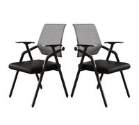 ZJYIGOWL Sedia Pieghevole Con Cuscino Imbottito Sedie Commerciali Pieghevoli In Metallo Robusto Sedia Pieghevole Facile Da Usare E Riporre Per La Casa, L'ufficio, Le Feste(Black,Set Of 2)