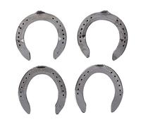 Zjythocyber 4 pezzi di ferri di cavallo in lega di alluminio, kit di ferri di cavallo in metallo leggero per cavalli, set di ferri di cavallo antiscivolo e resistente all’usura con montaggio a (4)