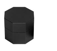 Zjythocyber Aluminium Alloy Octagonal Cue Chalk Box Holder, Universal Billiard Chalk Case for Round and Octagonal Chalk, Compact 3.5 cm Diameter with Iron Sheet and Jack Clip for Pool Players (Black)