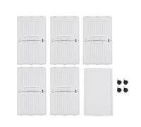 Zjythocyber Armadietto portaoggetti in plastica, contenitori portaoggetti impilabili multiuso di grande capacità con coperchi, organizer multistrato ispessito per soggiorno, ufficio (5 livelli)