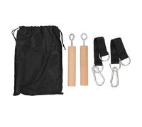 Zjythocyber Attacco per Maniglie per trazioni, Impugnatura Multifunzionale in Legno e Ferro Resistente per l’Allenamento della Forza della Parte Superiore del Corpo, Sia Indoor Che Outdoor, PE