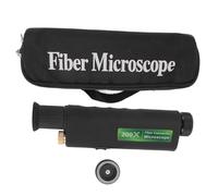Zjythocyber Microscopio a fibra ottica con ingrandimento 200X e 400X, strumento portatile per l’ispezione delle fibre con doppio ingrandimento e luce a LED bianca per connettori SC, FC, ST e