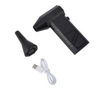 Zjythocyber Mini Turbo Ventilatore 130000 Giri/min, Soffiatore Elettrico per Spolverino con 2 Ugelli Magnetici, Regolazione Continua della Velocità, Soffiatore Asciutto Senza Fili (Nera)