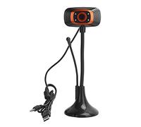Zjythocyber Webcam USB con microfono esterno, senza driver - webcam per computer, risoluzione 640 x 480 pixel, videocamera plug and play con luce di riempimento e tubo in lega di titanio