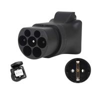 Zjyufy Adattatore Tipo2 a Schuko, 3500W 16A 220V Tipo 2 a Presa Schuko,Adattatore Ricarica EV per Caricare Biciclette Elettriche, Scooter Moto Elettriche Presso Le EV Stazioni Ricarica