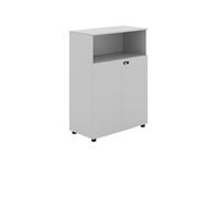 ZKALQECNF Cassettiera Scrivania Mobiletto a due ante bianco medio con divisorio, mobiletto for ufficio corto con serratura e gambe rialzate Armadietto Per Documenti