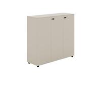 ZKALQECNF Cassettiera Scrivania Mobiletto basso bianco a tre ante, for sala conferenze, dispensa, ufficio, schedario, divisorio, con serratura Armadietto Per Documenti