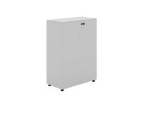 ZKALQECNF Cassettiera Scrivania Mobiletto basso bianco con doppia anta e piccolo cassetto for ufficio con serratura e gambe più alte Armadietto Per Documenti