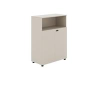 ZKALQECNF Cassettiera Scrivania Mobiletto basso for ufficio con porta doppia e divisorio, in legno con serratura, for archiviazione dati, bianco Armadietto Per Documenti