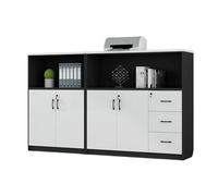 ZKALQECNF Cassettiera Scrivania Mobiletto portadocumenti corto for ufficio, in legno, con più ante, cassetti e divisori Armadietto Per Documenti