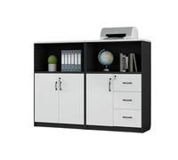ZKALQECNF Cassettiera Scrivania Mobiletto portadocumenti corto in legno con tre ante, tre scomparti, armadio for ufficio, dati e altro Armadietto Per Documenti