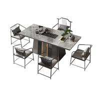 ZKALQECNF Elegante Combinazione di tavolo da tè e sedia Tavolo moderno semplice for ufficio, casa, balcone, 1,4 metri