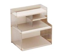 ZKALQECNF Libreria da scrivania bianca con organizer for pannelli di densità, espositore for riporre i deflettori in plastica, for lo studio dell'ufficio del soggiorno Multifunzionale(L44xW23xH35 cm)