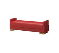 ZKALQECNF Panche punta letto Sgabello da comodino for camera da letto, piccolo appartamento, semplice, in tessuto nordico, for soggiorno, bracciolo, divano, sgabello, scarpiera Panca Contenitore(Red)