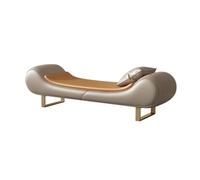 ZKALQECNF Panche punta letto Sgabello da letto di lusso leggero, chaise longue for camera da letto, panca da letto, divano piccolo, poggiapiedi, scarpiera Panca Contenitore(Milk Coffee)
