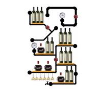 ZKALQECNF Scaffale per vino Organizzatore Creativo Stile Industriale Vino Cooler Casa Montato A Parete Portabottiglie Tubo di Ferro Mensola Decorazione Della Parete Porta