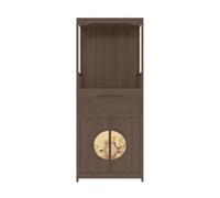 ZKALQECNF Stile cinese Mobiletto porta-incenso for offerte di ricchezza con porta doppia in noce, for il santuario del Buddha in piedi della famiglia Bellissimo(Bruin)