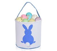 Zkaoai Borse per coniglietti pasquali con coda soffice, coniglietto pasquale per bambini, cestino pasquale per la ricerca delle uova dei bambini, decorazione per feste, giocattoli, b, 23 x 23 cm