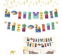 Zkaoai Ramadan Kareem Banner, Eid Mubarak, decorazione musulmana per feste islamiche, striscioni Eid Mubarak, ghirlande Ramadan Kareem, Ramadan Mubarak Banner per l'Islam musulmano Ramadan