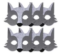 Zkaoai Wolf Sentito Mezza Animale Maschere Maschere, 6 Pezzi Maschere Costume Lupo, Maschere Lupo Sentito Mezzo Animale Maschere Testa Maschere, Maschere Di Lupo Mannaro Maschera Per Costumi Accessori