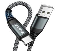 ZKAPOR Cavo USB Type-C 2M, Cavo USB C Ricarica Rapida 3A Nylon Intrecciato Cavo Tipo C Compatibile per iPhone 15/15 Pro Max, Samsung Galaxy S23/S22/S21/S10, Note 10, Huawei P40/P30, Google Pixel