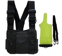 Zkarabc Custodia a tracolla per radio con imbracatura pettorale, per radio bidirezionale, custodia universale per walkie talkie con borsa impermeabile antipioggia