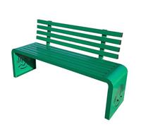 ZKBDBWTR Panchina da Esterno, Panchina da Giardino per Esterni, Sedie da Giardino con Struttura in Metallo Antiruggine, per Giardino, Veranda, Cortile(Green,150cm/59.0in)