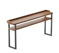 ZKBDBWTR Tavolo da Bar Industriale, Tavolo da Pub Alto con Struttura in Metallo Robusto, Tavolo da Bancone con Bordo Vivo, Tavolo Lungo Contro il Muro, per Soggiorno, Bar(120cm/47.2in)