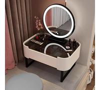 ZKBDBWTR Toeletta Trucco, Scrivania per il Trucco con Specchio, Mobiletto per il Trucco con Cassetti, Postazione Trucco Bambina per il Bagno, 3 Modalità di illuminazione(White,60cm/23.6in)