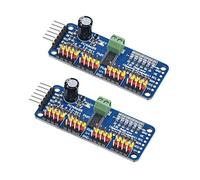 ZkeeShop 2 PZ PCA9685 16 Canali 12 Bit Servo Motor Driver Compatibile per Arduino Robot Raspberry Pi IIC Modulo di interfaccia Servo Shield