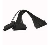 ZkeeShop Dual Cable Power Supply Extension Cable 24 Pin to 24(20+4) Pin Splitter Cable Compatible for ATX Motherboard 12 Inch（30 cm）