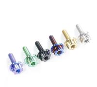 Zkensh-Bolts Bulloni in titanio CNC Gr5, visiera for carter, airbox, manubrio, estremità, specchietto laterale, disco freno, bullone for V1/V2 155, Ampiamente usato(Switch 4 PCS,Green)