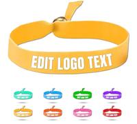 Zkgiftsdz Braccialetti di Panno Personalizzato per L'evento e le Feste, Braccialetti di Tessuto Personalizzati con il Testo ed i Braccialetti di Identificazione Dell'ammissione di Logo