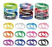 Zkgiftsdz Braccialetti in silicone personalizzati - Braccialetti di gomma con testo personalizzato - per eventi, raccolte fondi, promozioni, da 5 a 2000 pezzi
