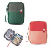 ZKGYUS 2 Pezzi Kit di Pronto Soccorso Portatile, Borsa Porta Medicine da Viaggio, per Situazioni di Emergenza a Casa, Ufficio, Viaggio,Mini Borsa di Pronto Soccorso,Kit Pronto Soccorso da Viaggio