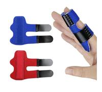 ZKGYUS 2 Pezzi Stecche per le Dita, Stecca per Dito Regolabile, Supporto di Mano Splint Dito per Allevia il Dolore, Tendinite, Artrite, Slogato, Rotto, Frattura (Blu, Rosso)