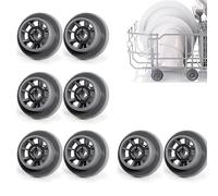 ZKGYUS 8 Pezzi Set di Ruote per Carrello Lavastoviglie Cestello, Rotelle lavastoviglie per Marche Come Bosch, Indesit, Neff e Molte Altre, Accessori lavastoviglie resistenti e duraturi