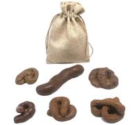 ZKGYUS Cacca Finta, Realistico False Cacca,Cacca Finta di Cane, 6 Diverse Forme Cacca Finta,Oggetti di Scena Divertenti,Oggetti di Scena per Il Pesce d'Aprile e Gli Scherzi di Halloween